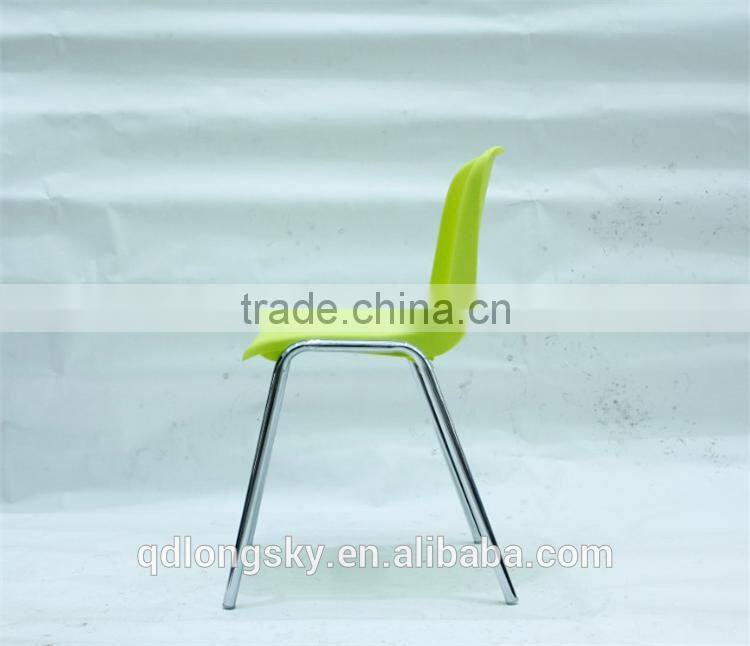 LS-4004 new plastic school chair with steel frame PP cheap plastic restaurant chair