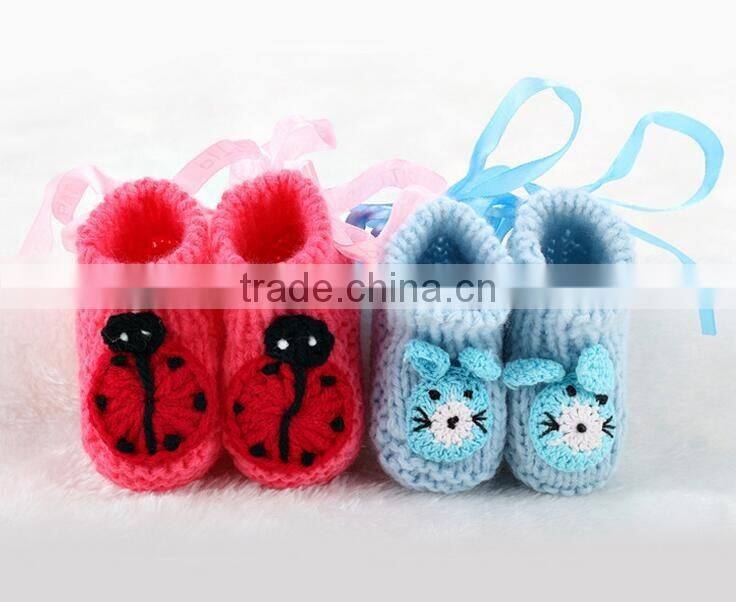wholesale hot sale cute animal baby crochet shoes