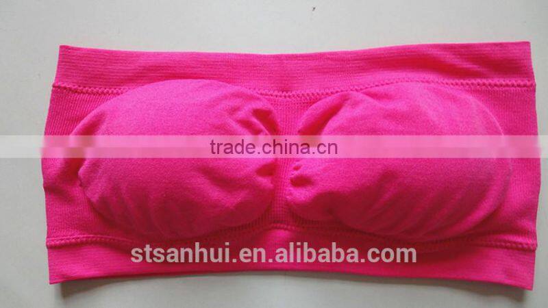 China factory wholesale sexy women seamless tube bra photos/sports bra