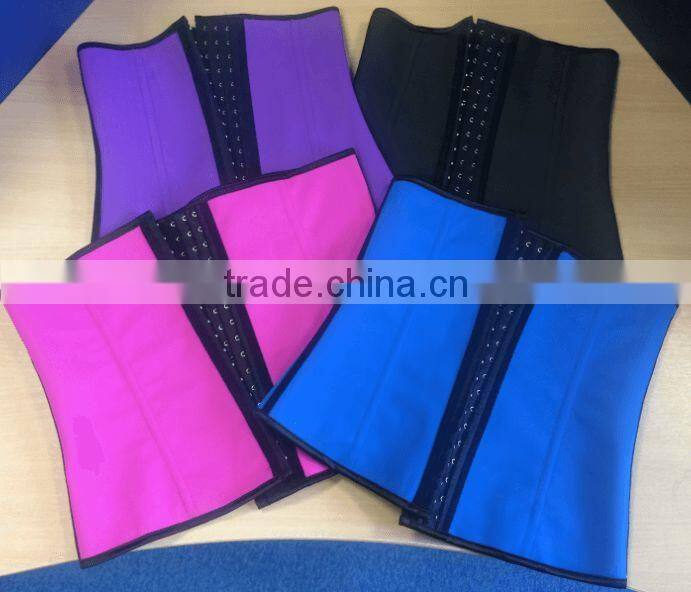 2017 New 9 Steel Boned ladies high quality latex Waist Trainer Corsets
