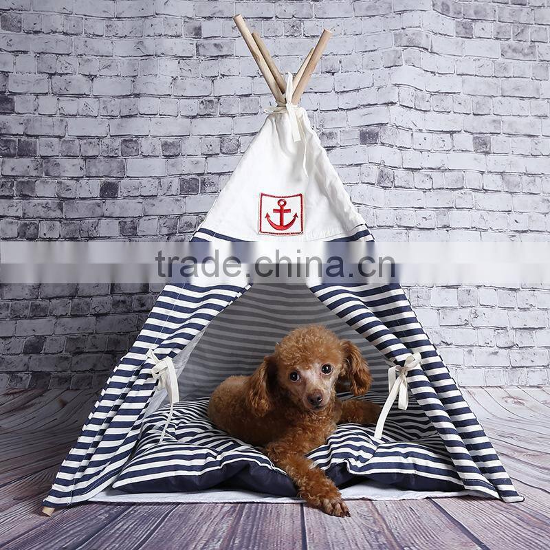 R1932H Hot Sale Wood Outdoor Pet Dog Cat Teepee Tent/Cat Teepee