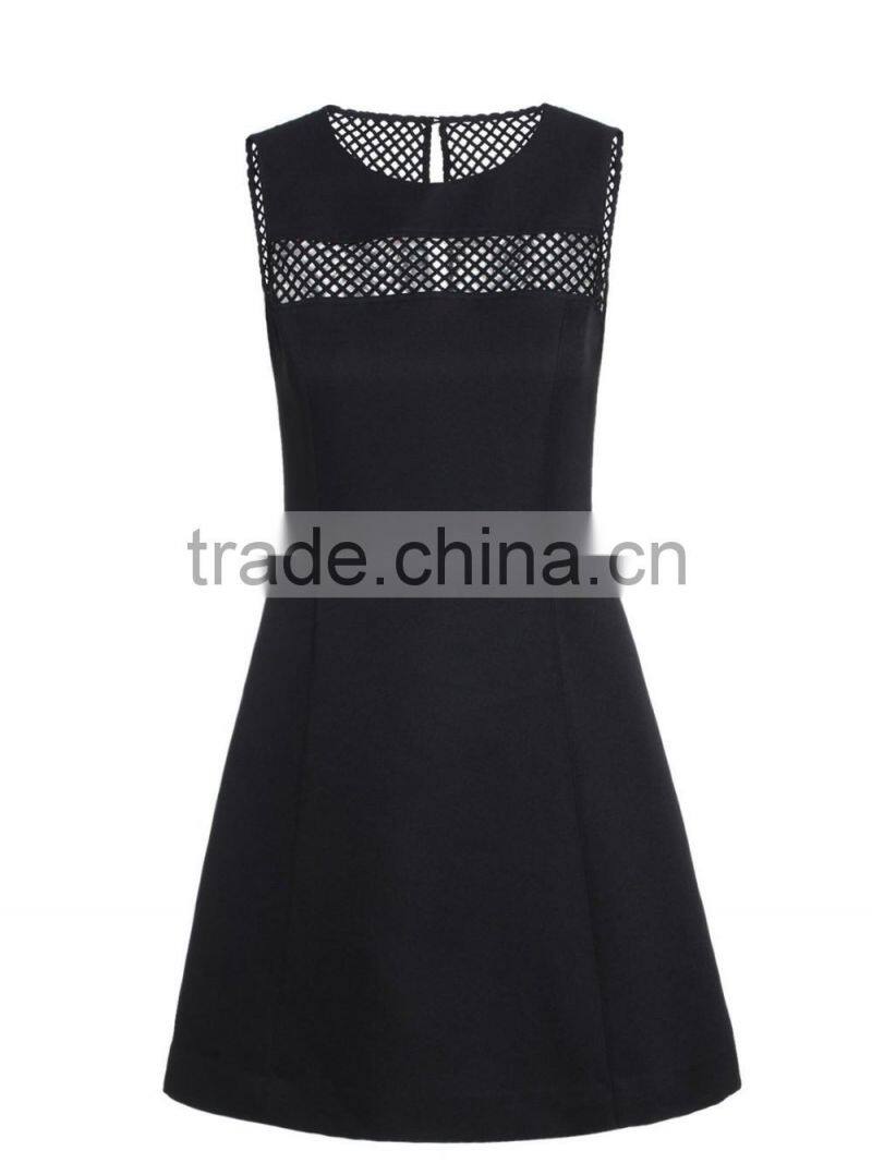 Black cobwebbing combined dress