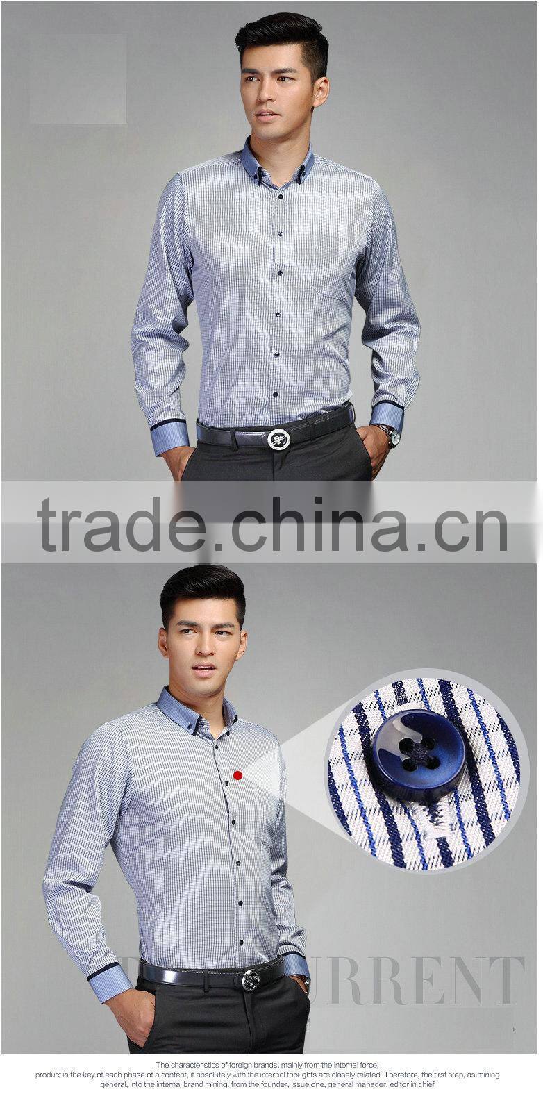 Men's New Stylish Contrast Color Oxford Formal Dress Shirts