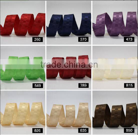 hi-ana ribbon 150 Top grade fashion 100% polyester multi color glitter wired plaid ribbon