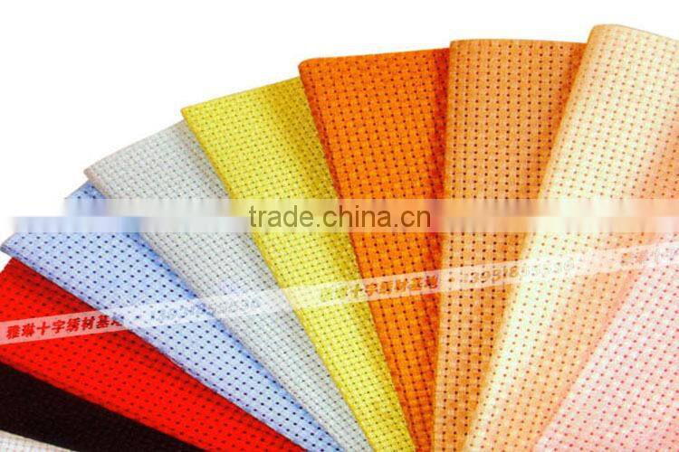 aida cloth cotton plaid fabric hand Handmade cross stitch