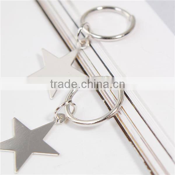 Zinc Based Alloy Hair Accessories Findings Pentagram Star Antique Silver Hairpin For Women