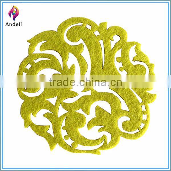 Felt carved flower handmade placemats set