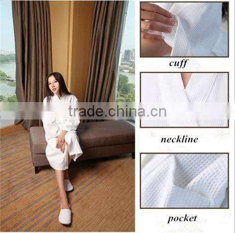 100% cotton soft hotel waffle bathrobe