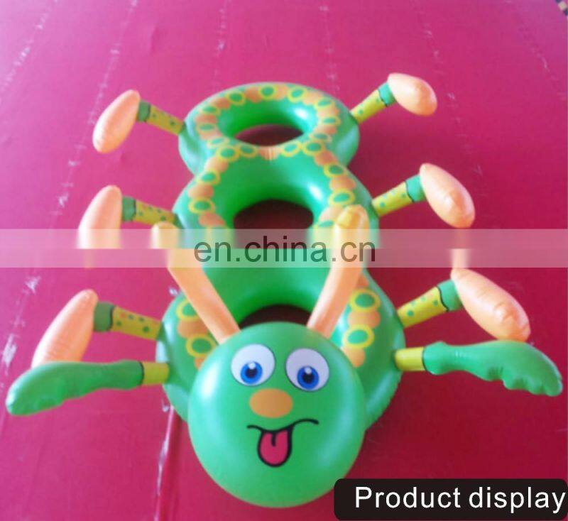 Inflatable Baby Float Boat carpenterworm Shape Animals Swimming Ring Safty PVC Material