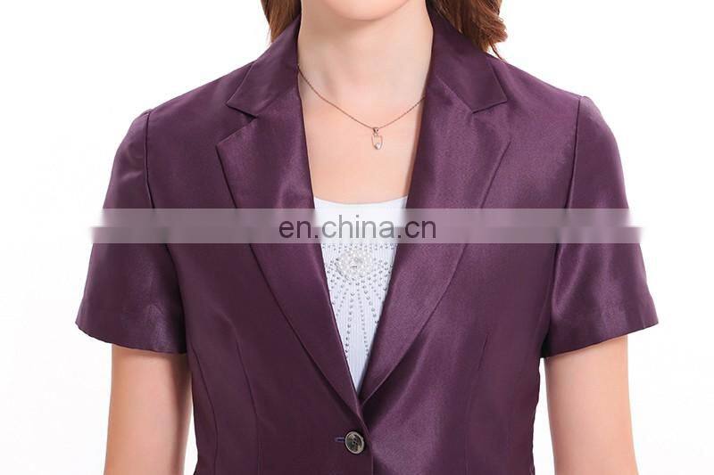 New style hot selling slim fit customized cotton polyester fashion workplace Ladies Blazer Suit professional manufacturer