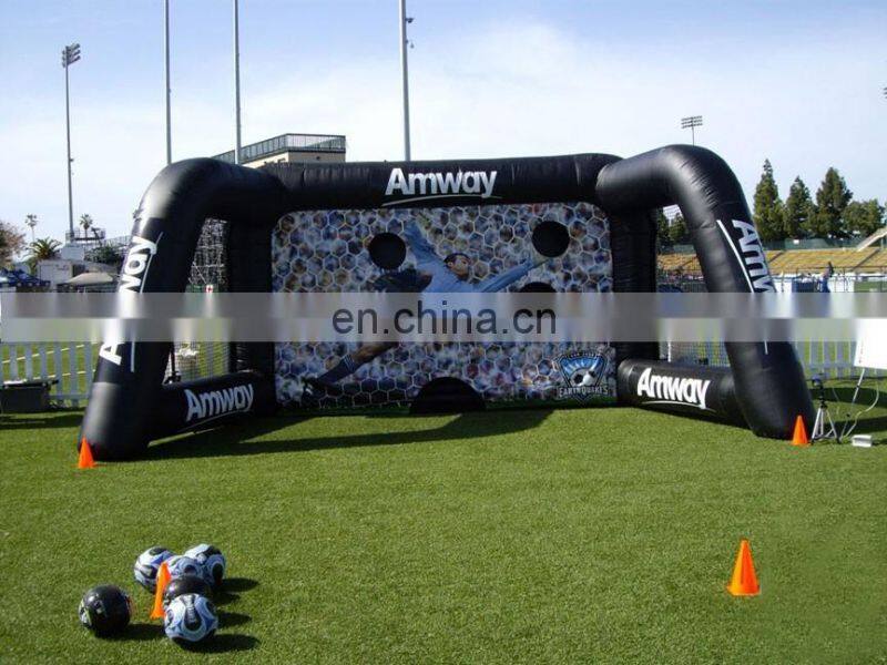 Inflatable soccer target wall