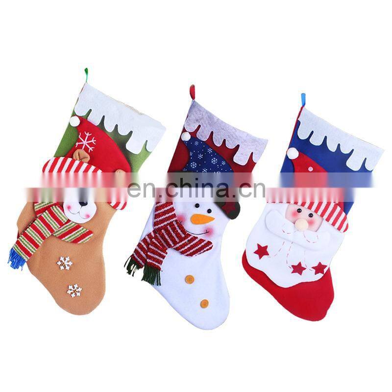 42CM Large Korean Style Cute Cartoon Kid Fashion Design Colorful Christmas Stockings - Santa Claus