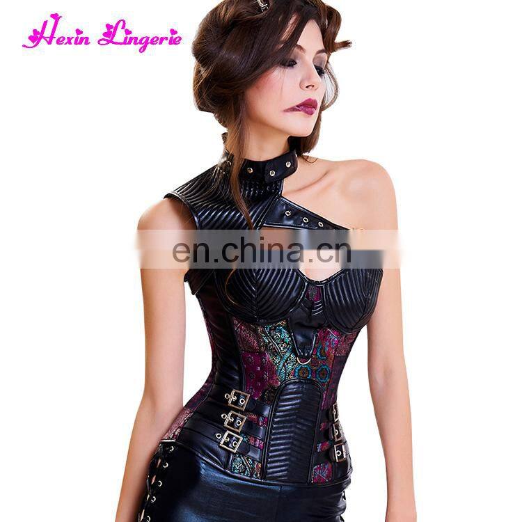 Wish Best Sale orange overbust lace up bustiers steel boned corset shaper