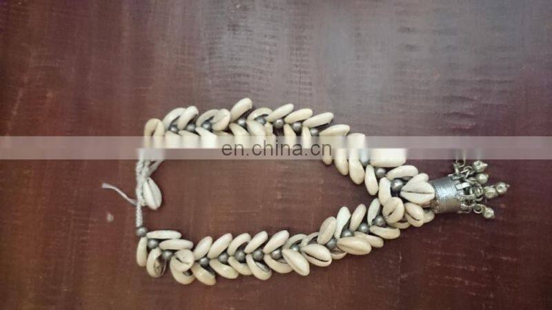 Seashell Gypsy Vintage Banjara Cowri shell Chokar tribal boho necklace
