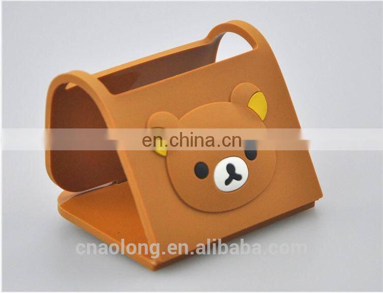 cute promotion gifts custom soft pvc phone stand/rubber mobile phone holder