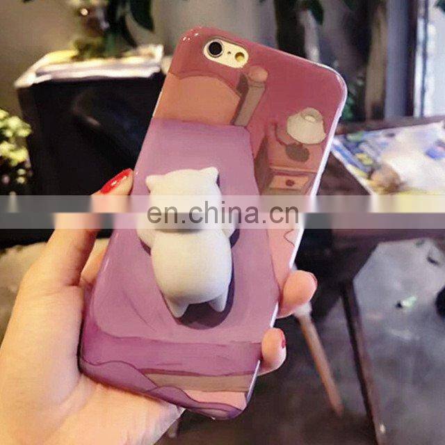 Factory Price Wholesale Custom 3D Soft TPR Squishy Phone Cases for iPhone 7