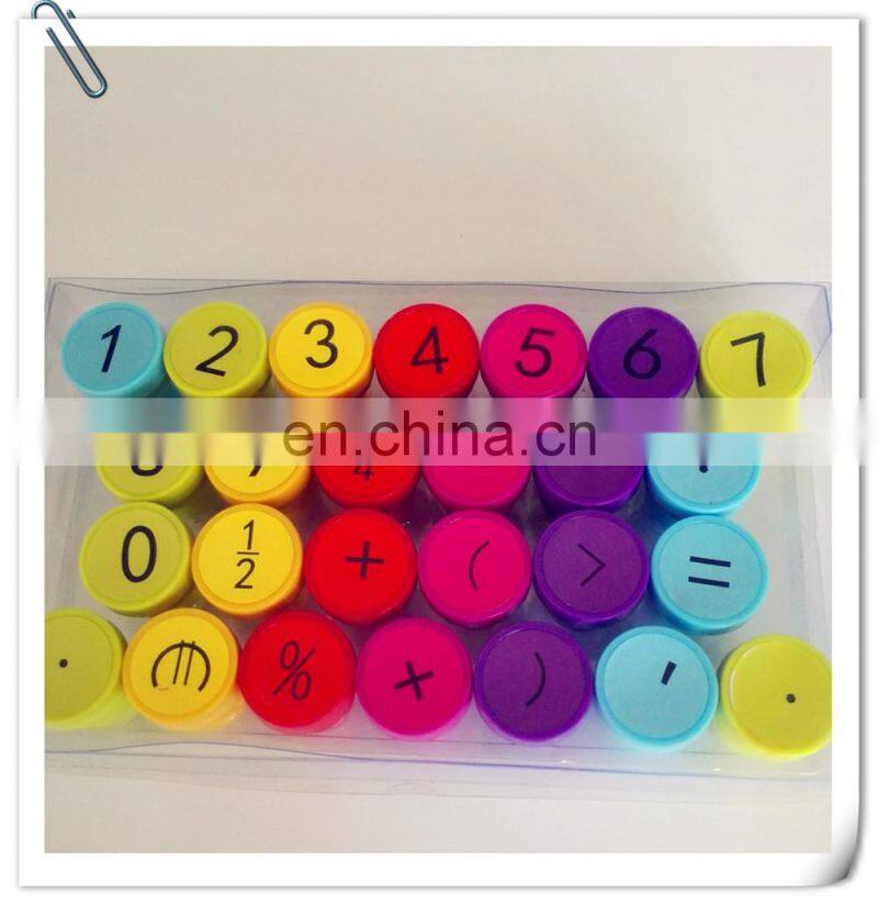 Arabic numbers fruit alphabet children or teacher stamp funny self-inking toy stamp