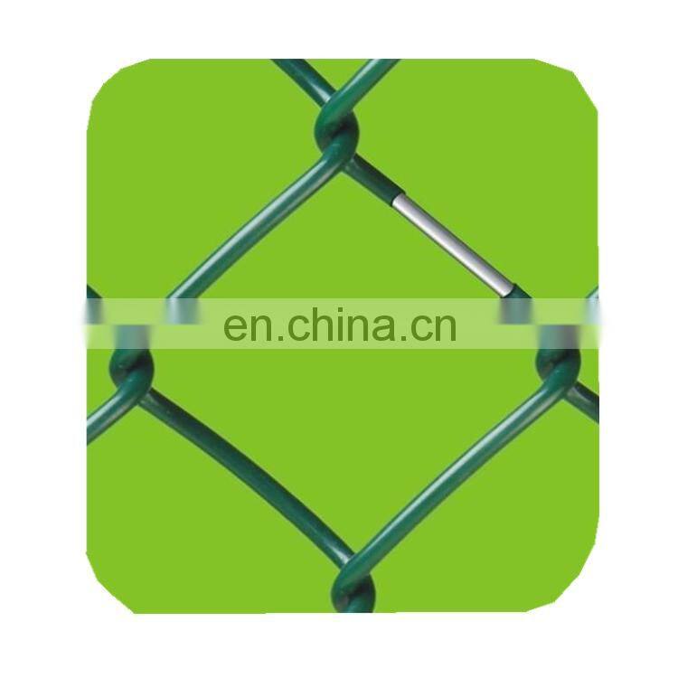 Sports Ground Chain Link Fence/ PVC Coated Chain link fence/ Plastic Coated Diamond Wire Mesh