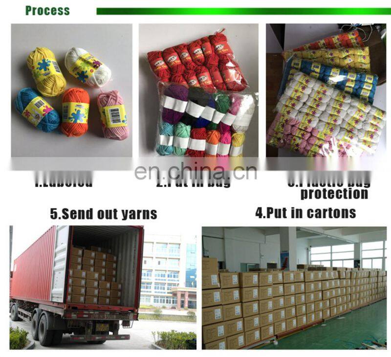 Wuge high standard beautiful cotton yarn for hand knitting