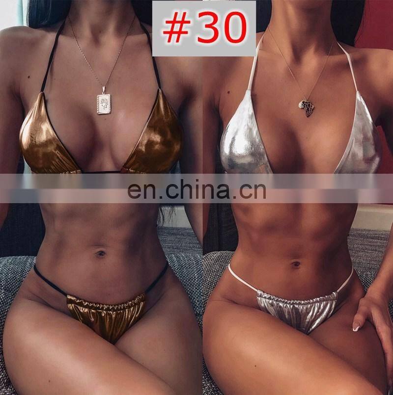 One shoulder neon green bikini 2019 micro Bandeau swimwear women bathing suit biquini Summer beachwear Push up swimsuit