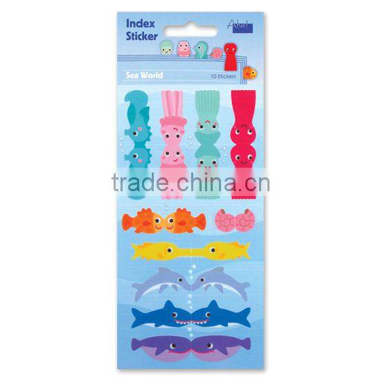 HK Design scrapbooking space animal cute cartoon bookmark index tab sticker