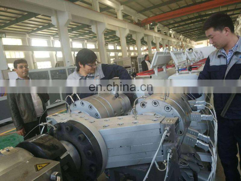 plastic pvc double pipe extrusion machine line / electric water pipe extrusion machine