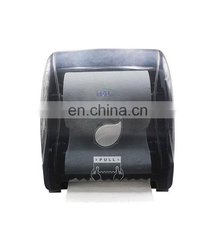 Mechanical Auto-Cut Roll Towel Dispenser Manual Plastic Paper Towel Roll Dispenser