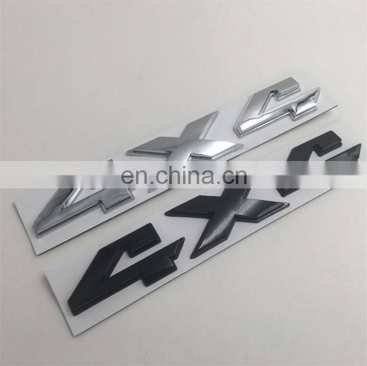 Custom Plastic 4X4 Chrome Black Number Letter Car Decal Logo Car Emblem Badge Sticker