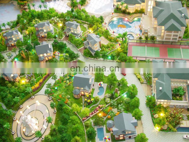 Landscape model making with miniature building model, 3d physical model from Guangzhou