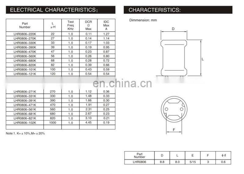 2mH 5mH  Drum Core Inductor High Inductance Through Hole Power Inductor
