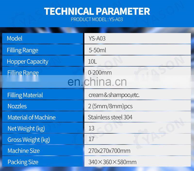 A03 Manual Cream Filling Machines Cheap Price Hand Bottle Paste Filling