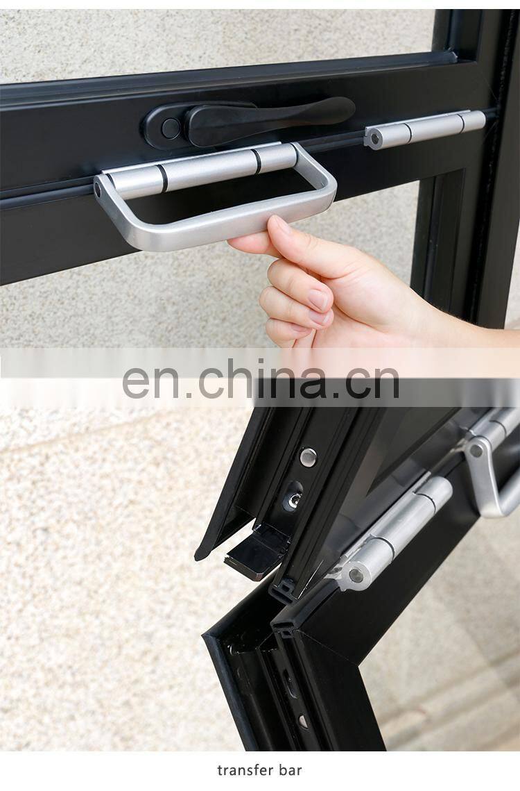 Restaurant Hung Low-E Glass Powder Coated Glass Shutters Aluminum Sliding Windows Full Open