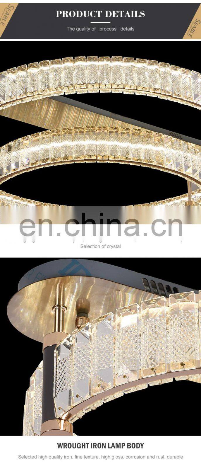 Modern Style Indoor Decoration Hotel Villa Home Dining Room Crystal Luxury Ceiling Light
