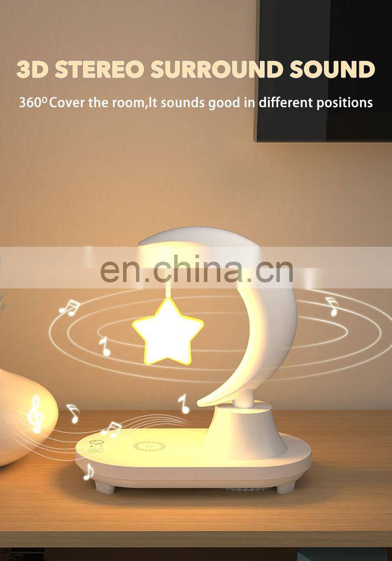 Rechargeable 7 Color Rgb Multifunctional Kids Night Light Wireless Bt Speaker Hifi Music Usb Portable Led Children's Night Light