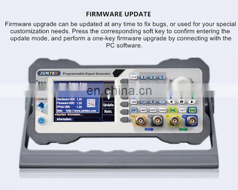 JUNTEK PSG9080 Programmable Arbitrary Generator 1nHz-80MHz Function Generator Pulse Generator