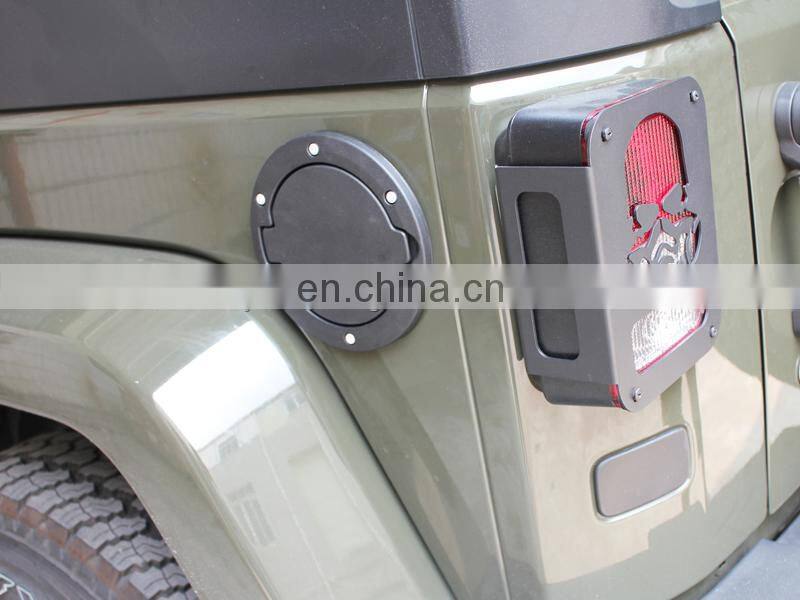 New style Black Tank cover for Jeep wrangler JK tanks cap gas cover with logo for Jeep Wrangler 2007-2017