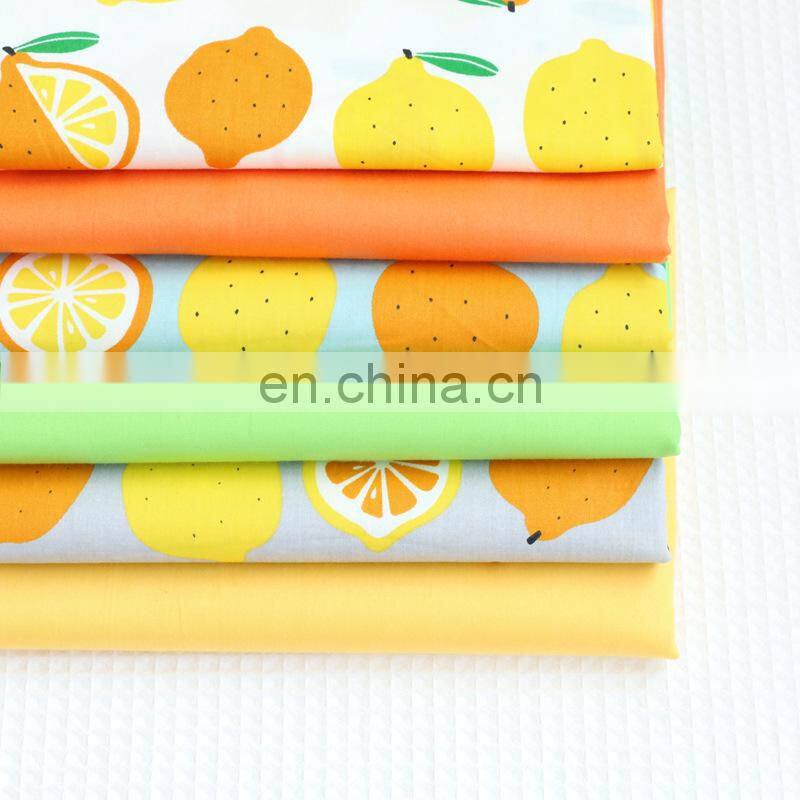 wholesale Cotton cartoon fruit lemon printed fabric Kindergarten baby cotton twill fabric manual patchwork farbic