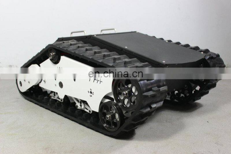 100kg loading large stair climbing robot rubber track system for small vehicle