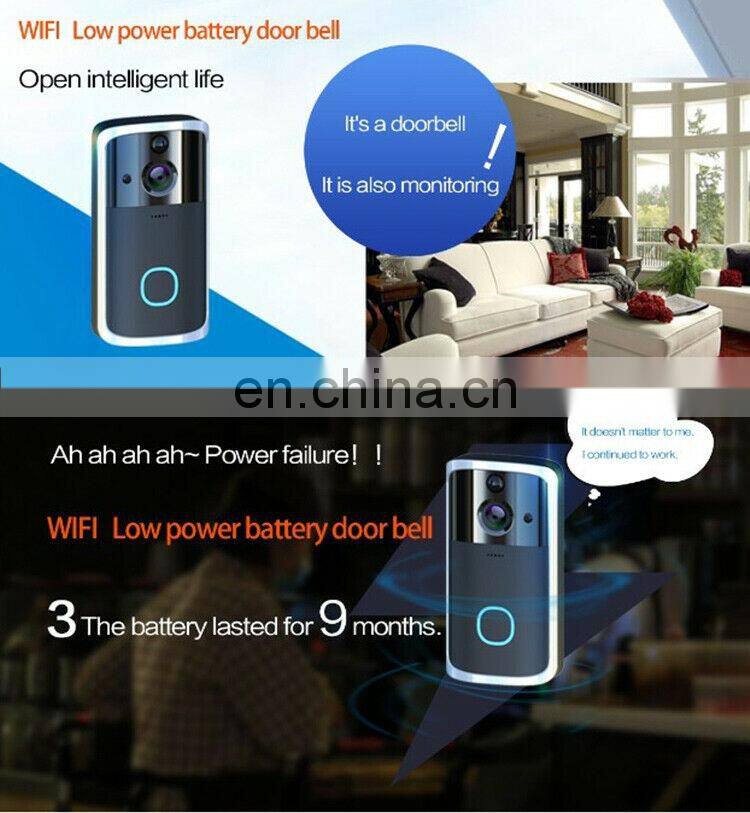 2021 Hot Selling Wireless DoorBell M7 720P Video Ring Camera Door Bell 2 Way Talk Phone App
