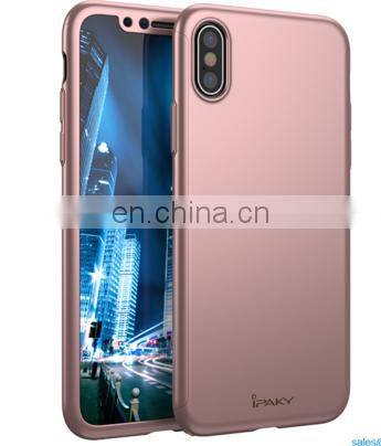 Newest ipaky 360 Case Full Body Protective with tempered Glass Phone Case for iPhone 8