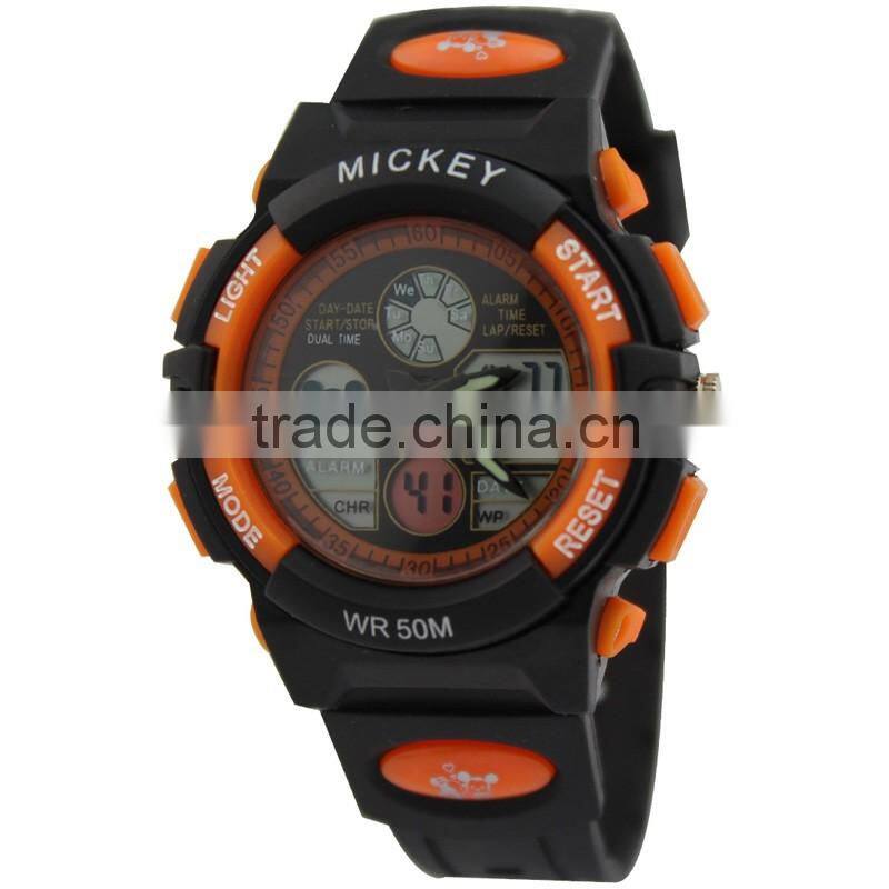 Christmas Promotion Gift Wristwatch multifunction stainless steel back water resistant led watch