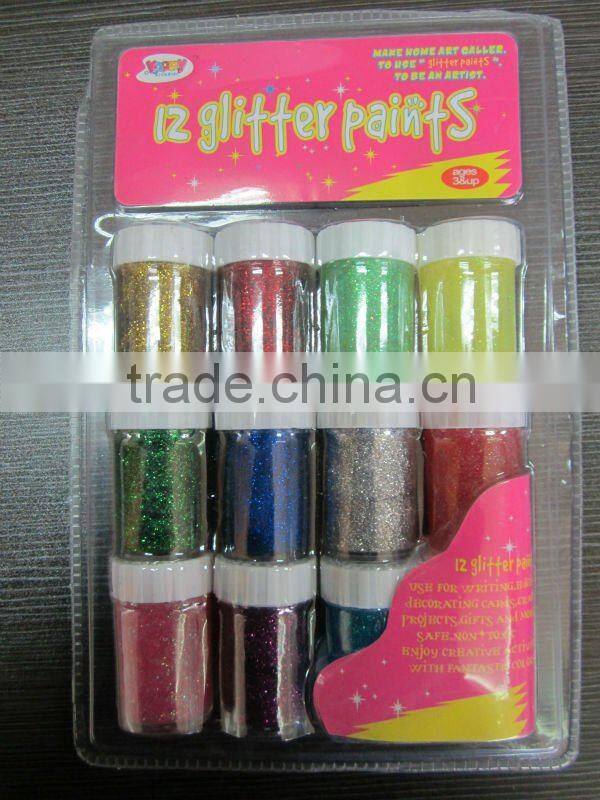 3D GLITTER GLUE DIY 10 COLORS 10 ML NON-TOXIC PROMOTION