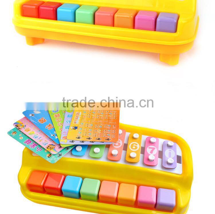 2014 Hot Import Toys Cute 8 Tones Colorful Hand Knock Piano Baby Kid Enlightenment Development Musical Toy Girl Toys For Kids