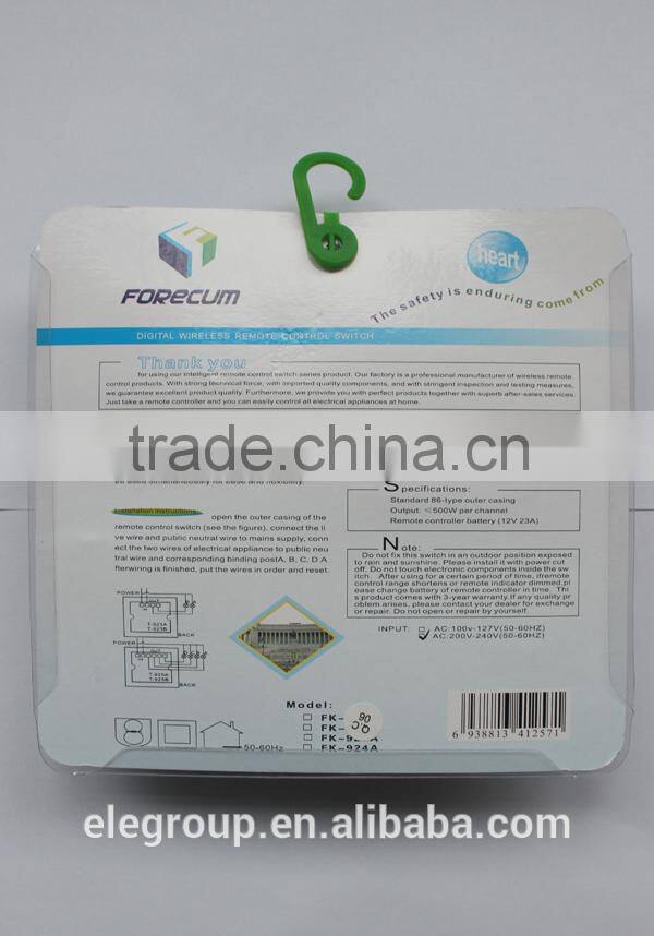 2015 New arrival Wall Digital Wireless 1-Channel Remote Control Switch Power