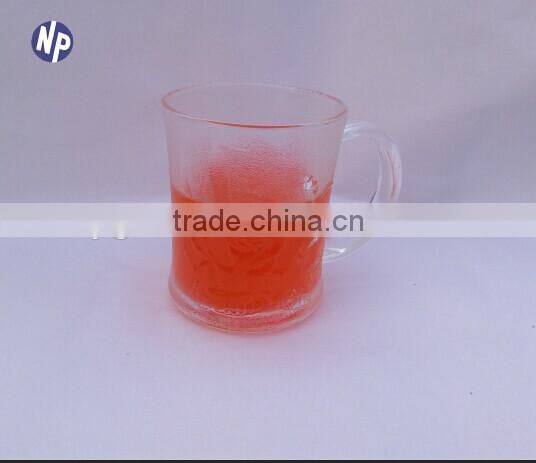 10oz frosted glass beer mug with handle