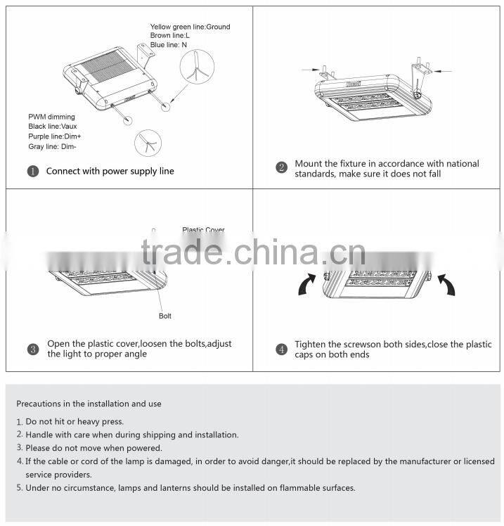 High efficent outdoor tunnel LED light
