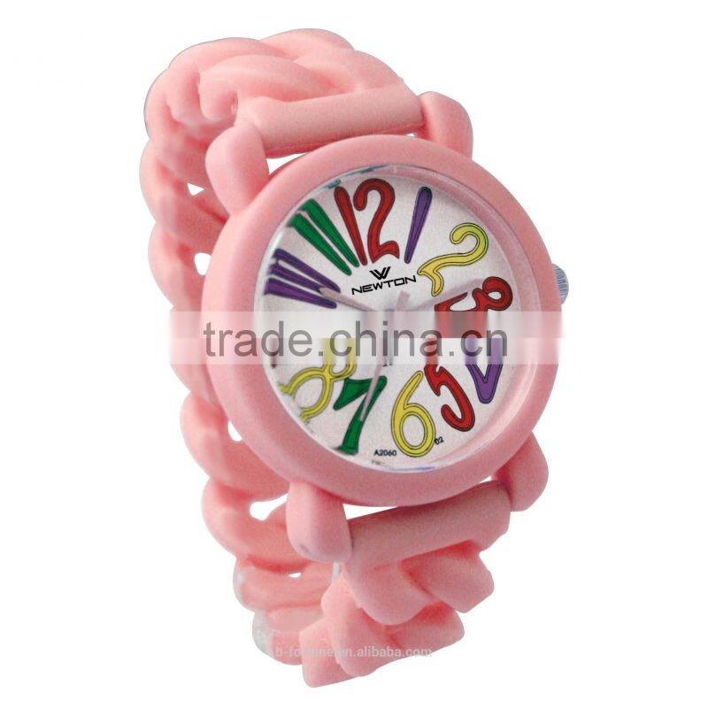 FT1213_LPK light blue color Soft quartz colorful Dial silicone small dial watch