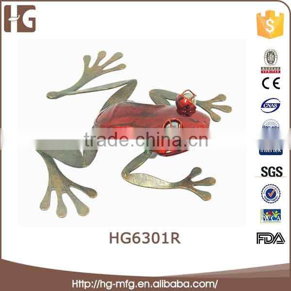 Best blue frog shaped metal garden statue molds
