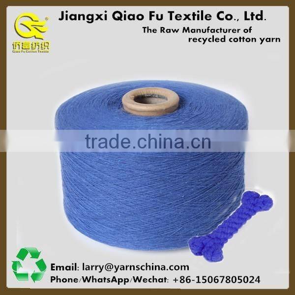 Open End Recycled Cotton Polyester Yarn Knitting for Pet Chew Toys-Bone