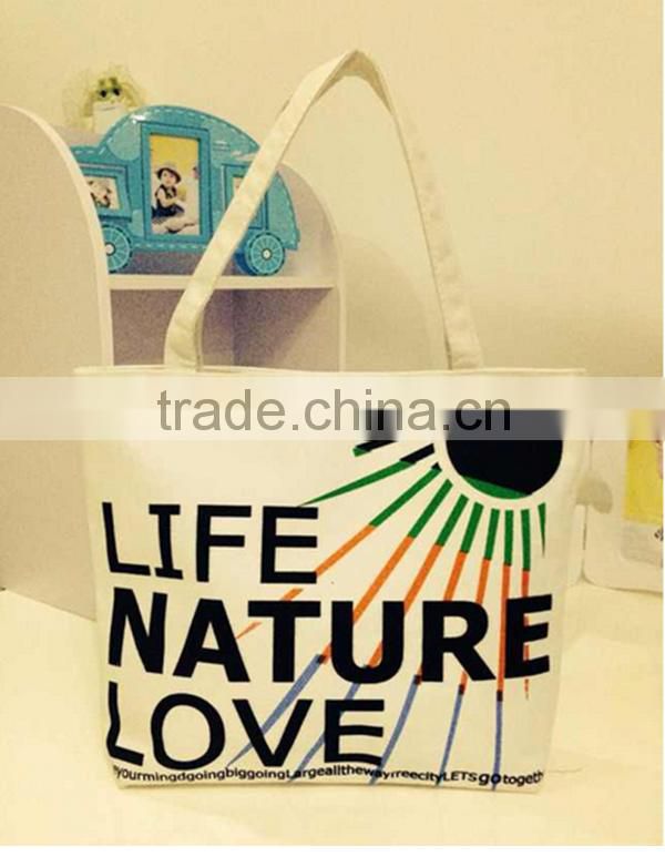 Fashion printing canvas bags large women hot canvas tote shopping bag